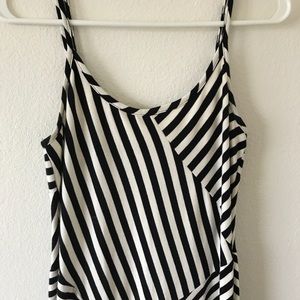Black & White Striped Maxi Dress